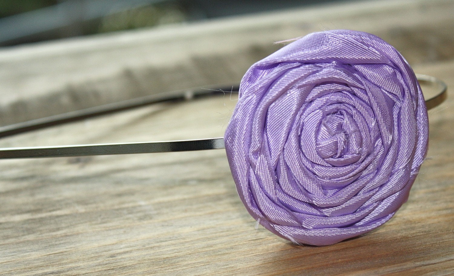 Lavender Rosette Flower Headband