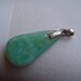 vintage 1960's genuine jade pendent with 14K white gold