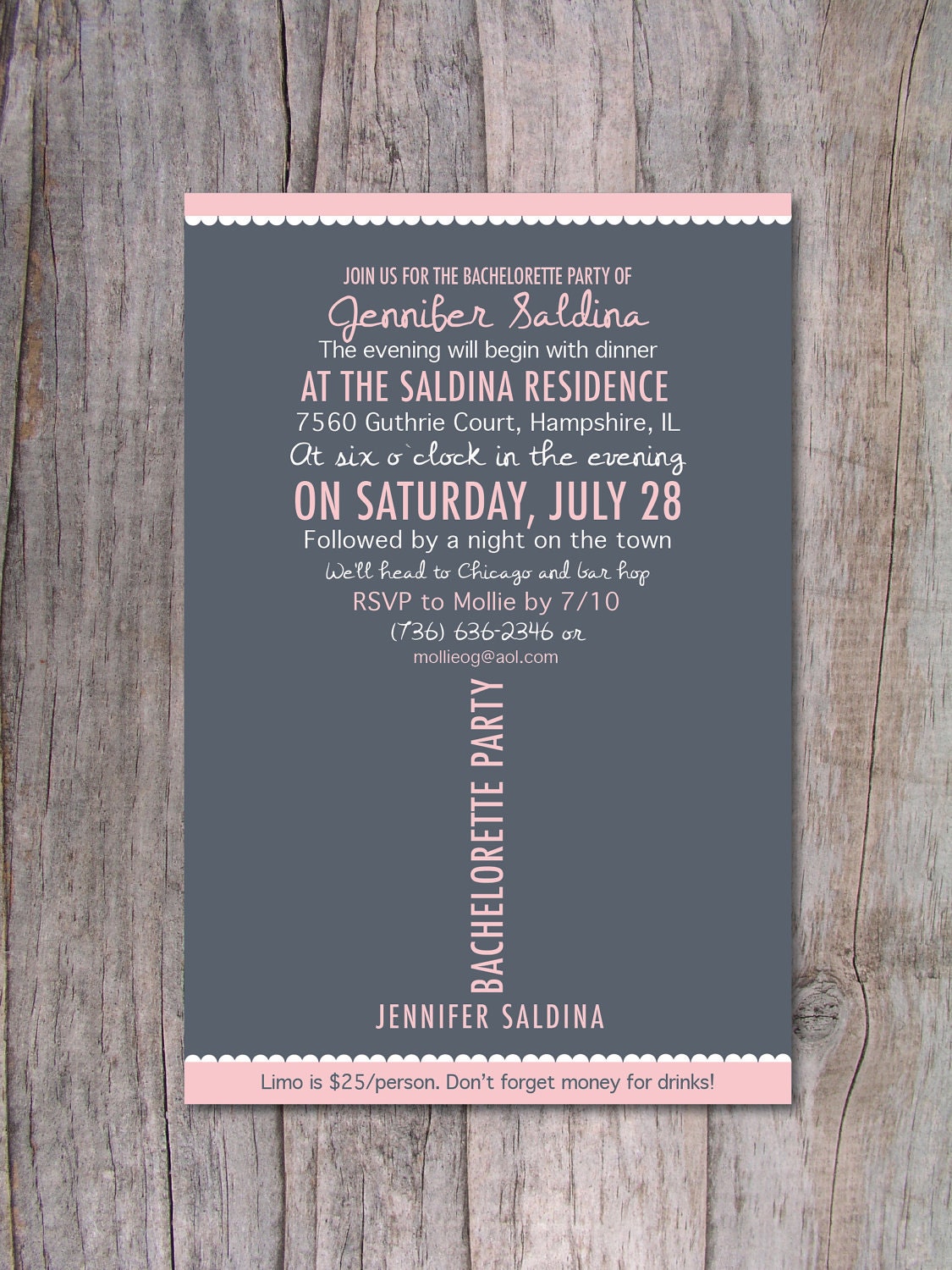 Bachelorette Party Invitation - Wine Lovers