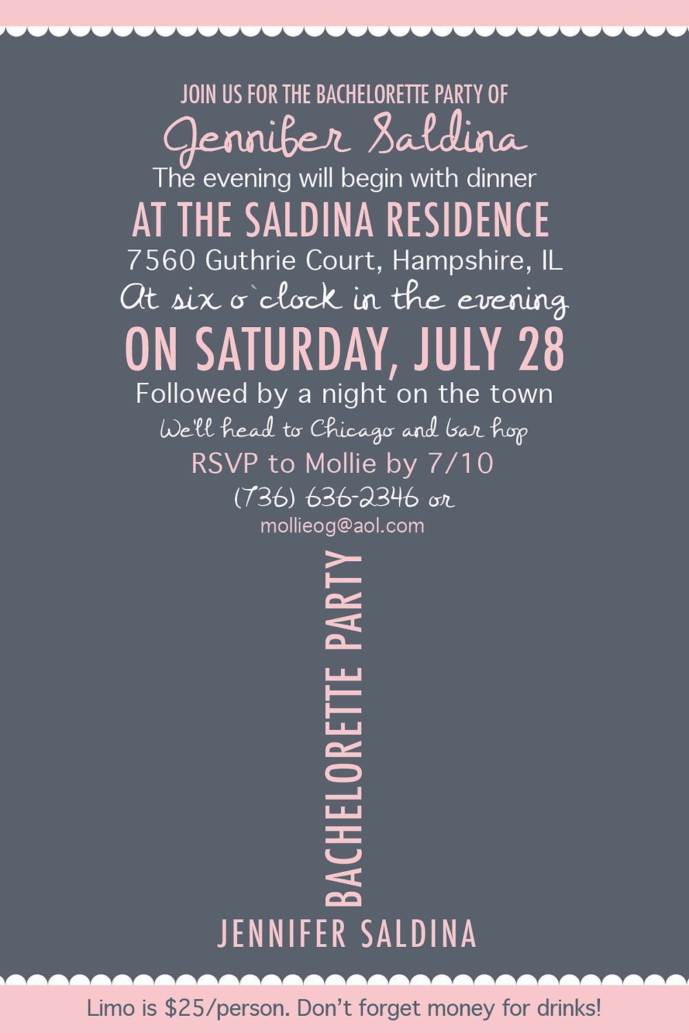 Bachelorette Party Invitation - Wine Lovers