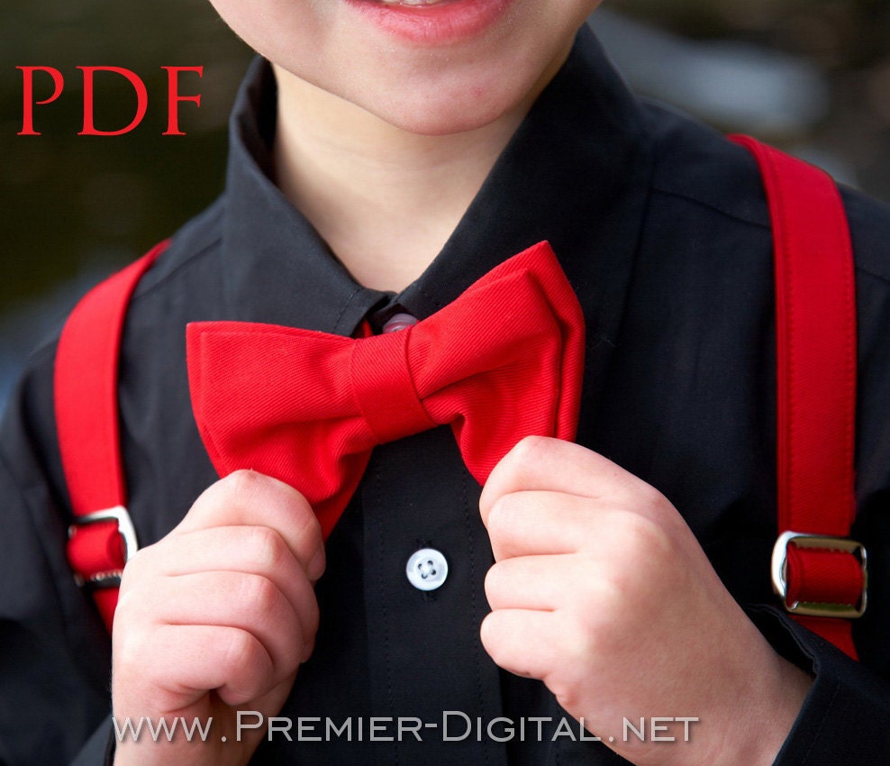 Boys Suspenders Sewing Tutorial - DIY Pattern & PDF Instructions, Adjustable Suspenders, 3m-10