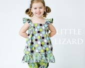 Ruffle Swing Top Sewing Pattern - Sizes 6m - 10, Girls and Dolls