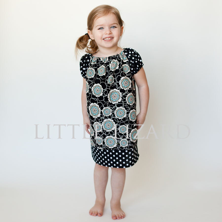 Peasant Dress PATTERN, GIrls Long/Short Sleeve, PDF Sewing Tutorial  - Brooke