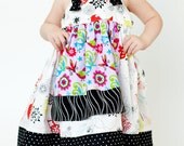 Girls Dress SEWING PATTERN, girls and dolls, Apron Knot PDF tutorial