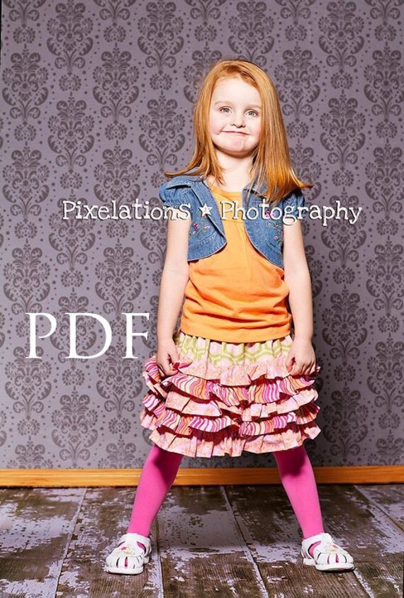 Ruffle Rumba Skirt - PDF Sewing Pattern for girls and dolls