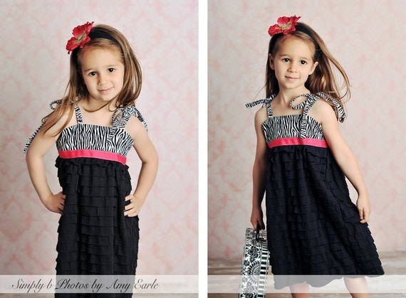 The Easy Ruffle Dress - PDF Sewing Pattern - Girls 9m-8 (Requires Ruffle Fabric)