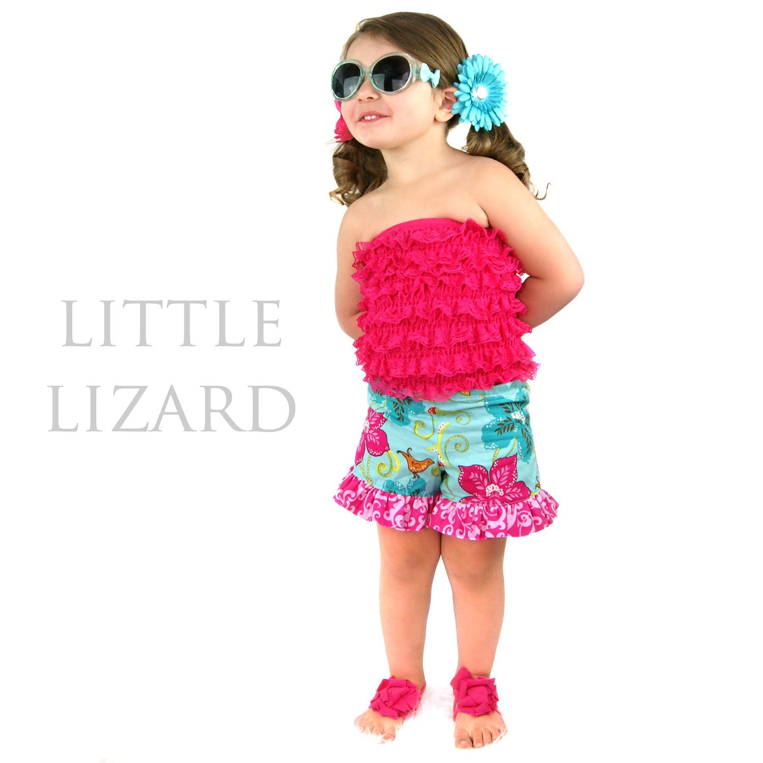 Easy Ruffle Shorts Sewing Pattern, Girls 6m-8 and doll