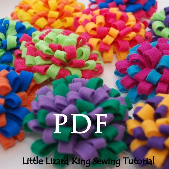 Pom Pom Flower and Hair Accessory TUTORIAL and Instructions