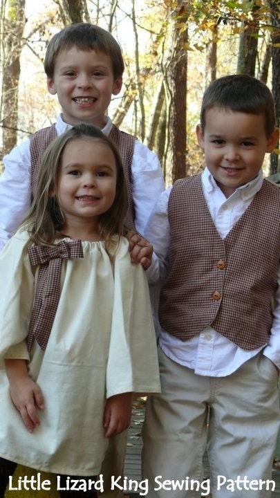 Boys Vest Sewing Pattern, Easy PDF Tutorial, 3m-7 Reversible