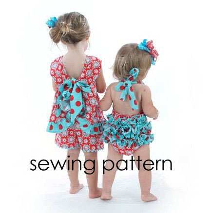 Ruffled Pinafore Sewing Pattern - Baby Girl Tutorial, PDF