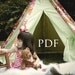 Tent - Tee Pee Sewing Tutorial, PDF Fort Instructions