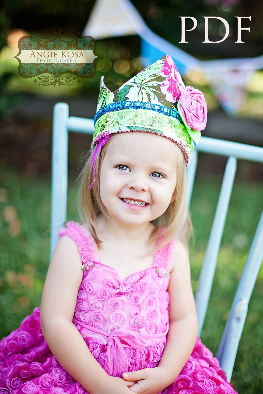 Crown Sewing Pattern, Princess Tiara, Birthday Party Hat Tutorial - 3m-adult