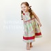 Peasant Dress Sewing Pattern, Dolls and Girls, 6m-8, Millie's Market Dress, PDF