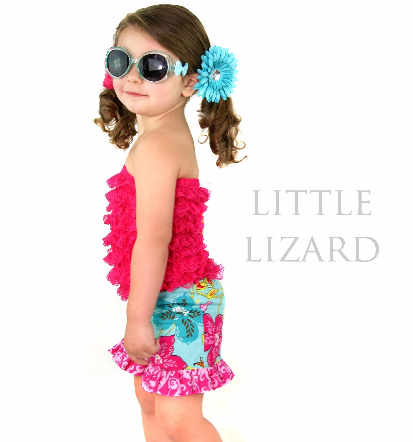 Easy Ruffle Shorts Sewing Pattern, Girls 6m-8 and doll