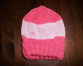 FREE Shipping-Baby's Hand Knit Hat-Pink and Purple