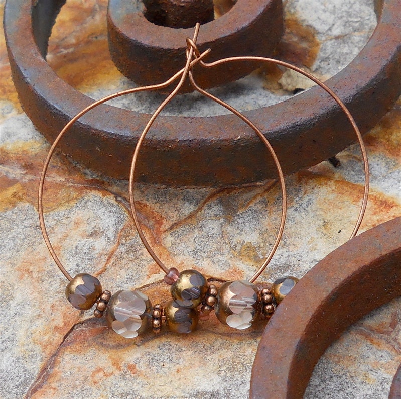 Simply Adorned Copper Hoop Earrings