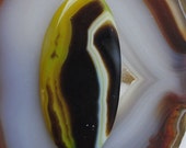 Oval Green Onyx Agate Pendant Bead, 59mm x 29mm - DESTASH