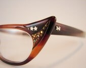 Reading Glasses - Rhinestone - Circa 1950's - 1960s
