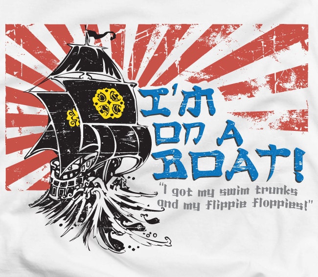 I'm on a boat (asian) - oriental fob music tee t-shirt