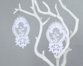 White Lace Earrings - Jia