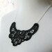 Black Lace Necklace - Adora - Bridesmaid Jewelry - Lace Statement Necklace