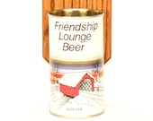 Bottle Opener with Vintage Wall Mounted Friendship Lounge Winter Beer Can Cap Catcher