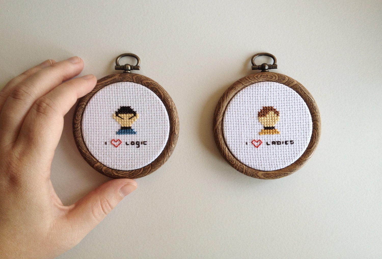 I Love Logic - Mini Cross Stitch