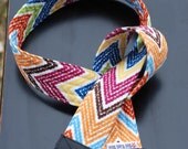Boho Chevron SLR Camera Strap with Leather Ends-Free Shipping