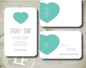 I HEART U - personalised invitation printable party package