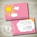 YOU are my SUNSHINE2 Custom Personalised Double Sided Printable Invitation