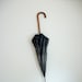 Vintage 40s Black and White Umbrella