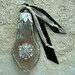 Mercury Glass Perfume Bottle Rhinestone Button Antique Lace French Velvet Ribbon Display