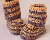 Crochet Baby Booties - Baby Ankle Boots ready to wear (0-6 months)