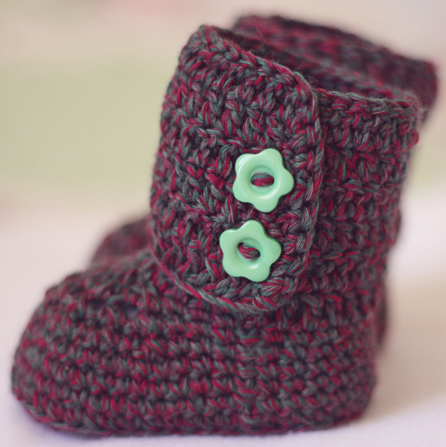 Crochet Baby Booties - Baby Ankle Boots ready to wear (0-6 months)