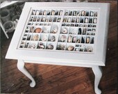 Accent table with a shell collection