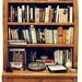 Custom bookcase built in to an arched recess