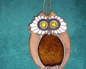 FREE SHIPPING 1970s Owl spoon rest trivet