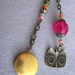 Owl locket keychain