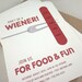 Wiener - Hot Dog Custom Party Invitations 12PK