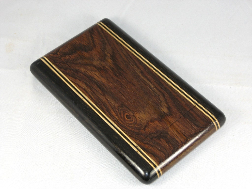Business Card Case - Cocobolo with Gabon Ebony