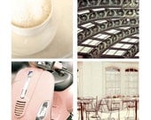 Paris Photography, set, Sale, 4 8x8 fine art photography prints 40% off, coordinated home decor, neutral, cream, beige