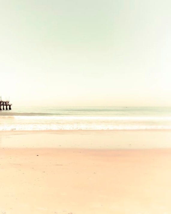 Beach photography, minimalist, mint, beige, ocean, nautical, ombre, men, peach, adventure tropical resort, 8x10