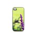 Summer hummingbird iphone 4 case, plastic case, floral calse, violet, purple, green iPhone 4 case, garden