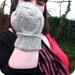 Give A Hoot, wool fingerless mittens