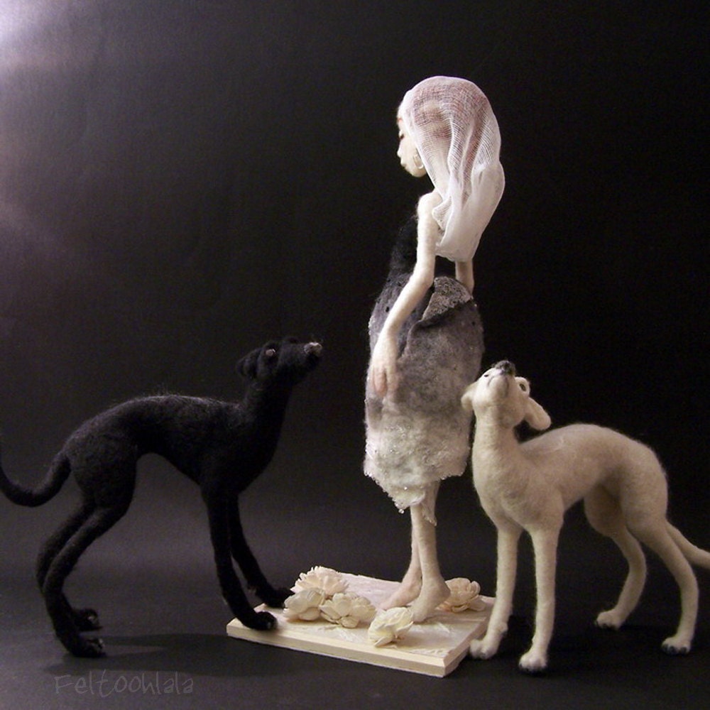 DREAM, a needle felted armatured art doll.
