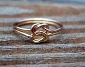 Set of 9 rings, Etsy jewelry, love KNOT ring, celtic,14kt gf, arg ss, 18g, any combo of metals from list below