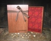 Branded Wood Memory Box Custom Fabric/Name Pregnancy and Infant Loss