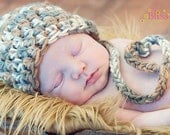 0-3 Month  Elf Hat With A Cute Little Heart Tail - Cream, Light Grey, Dark Grey, Tan, Brown - Great Photo Prop