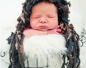 Newborn PIXIE Hat, Baby Elf Hat, Newborn hat, Baby Hat, Baby Boy Hat, Baby Girl Hat, In Chocolate, Photography Prop, Baby Gift