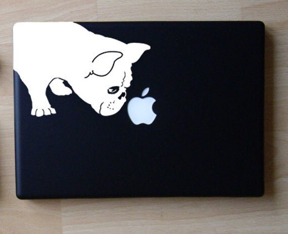 French Bulldog Sniffs Decal Macbook Apple Laptop